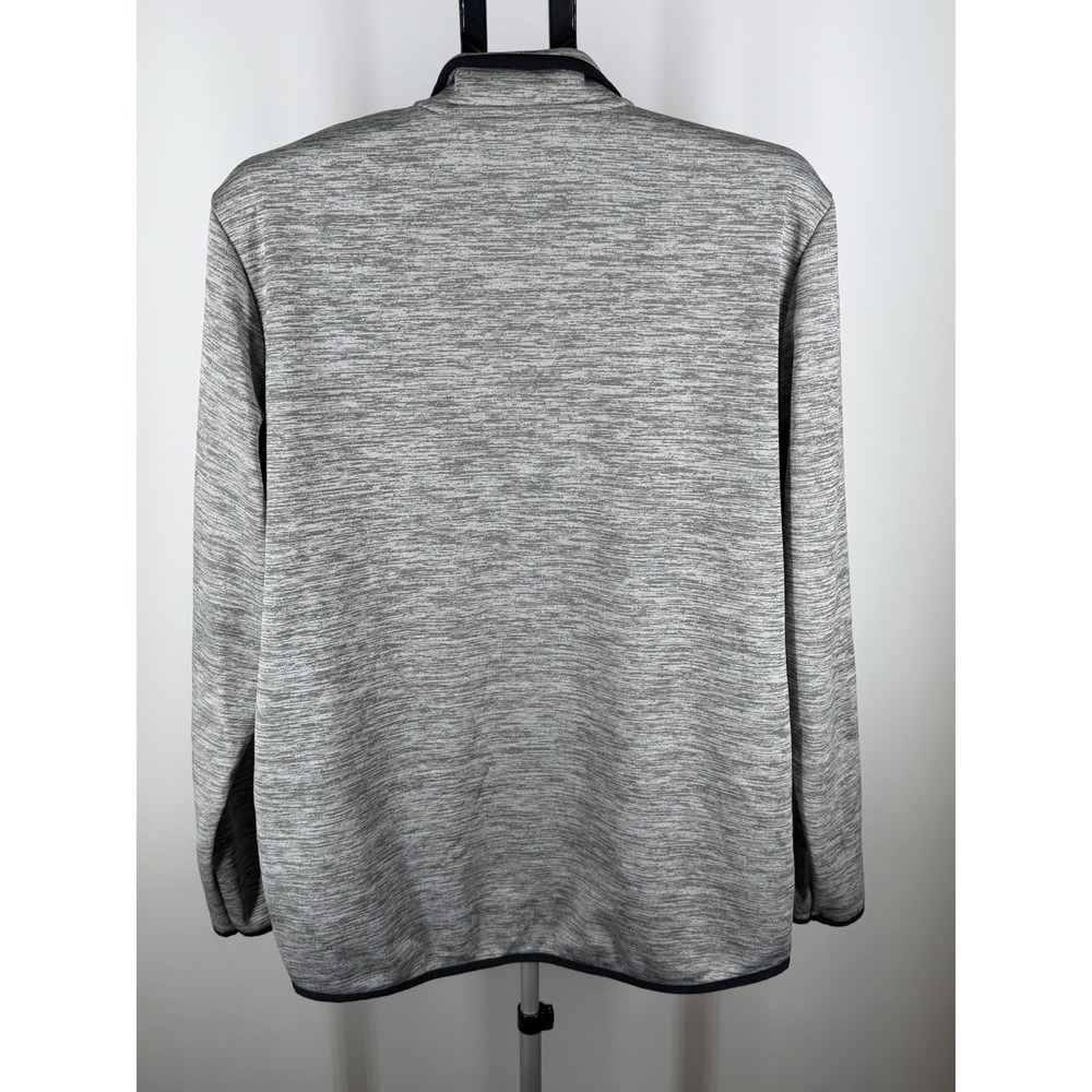 Under Armour Mens Grey Space Dye Fleece Lined Quarter Zip Pullover Large LG - Picture 3 of 7